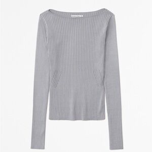 NWT Abercrombie Glossy Slash Sweater Top